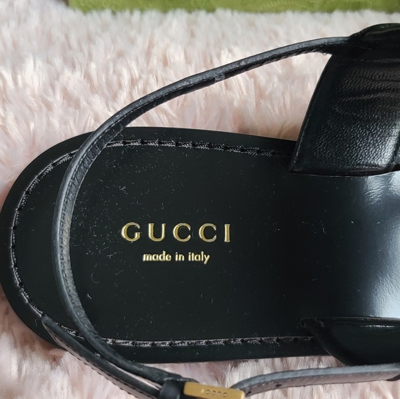 GUCCI Nylon Web Lifford Jakarta leather Sandals, black - Picture 12 of 13